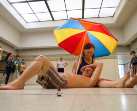 Couple under an Umbrella - Ron Mueck